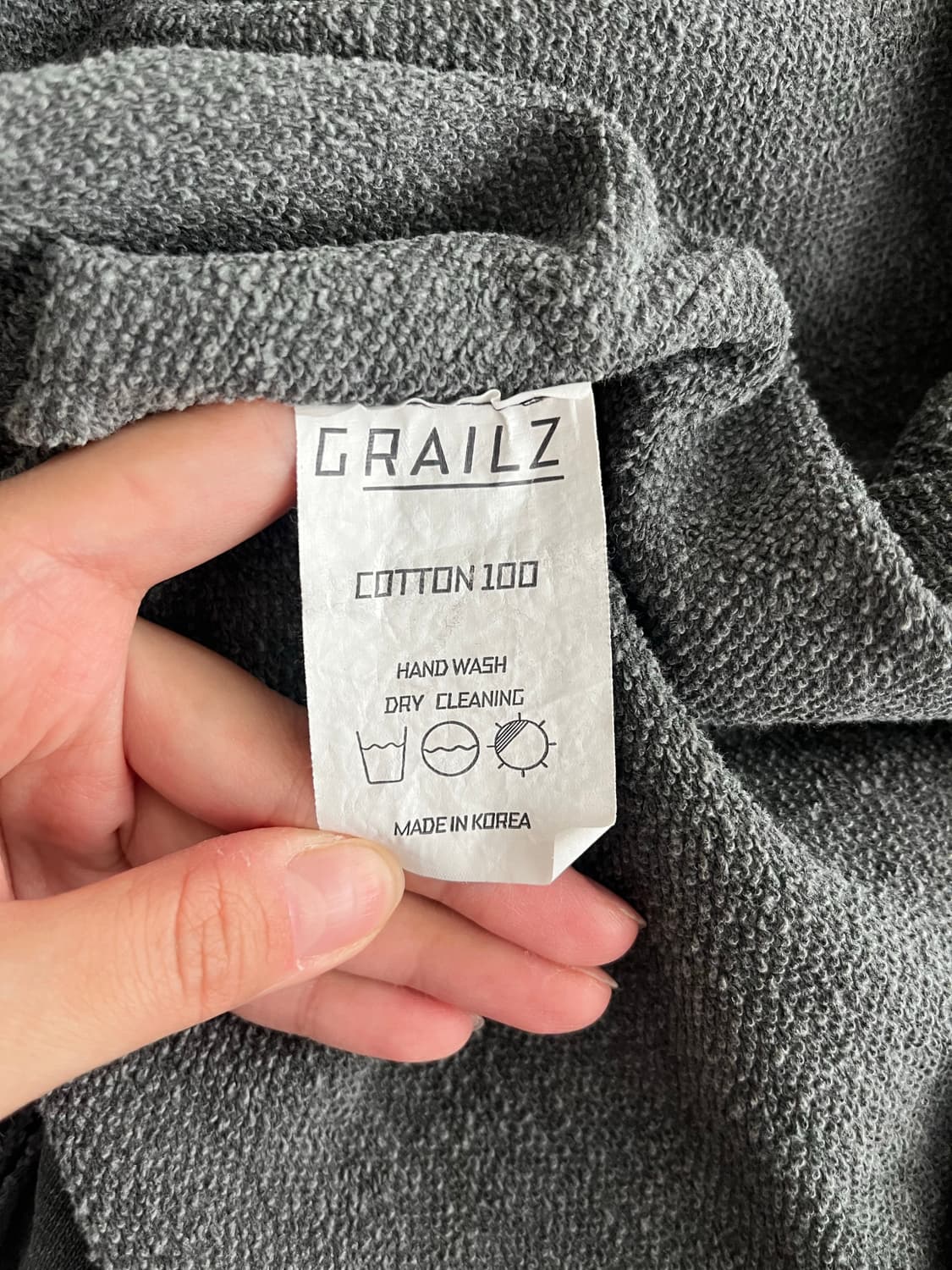 F) 그레일즈 GRZ 오버사이즈 롱슬리브 차콜 상품이미지6