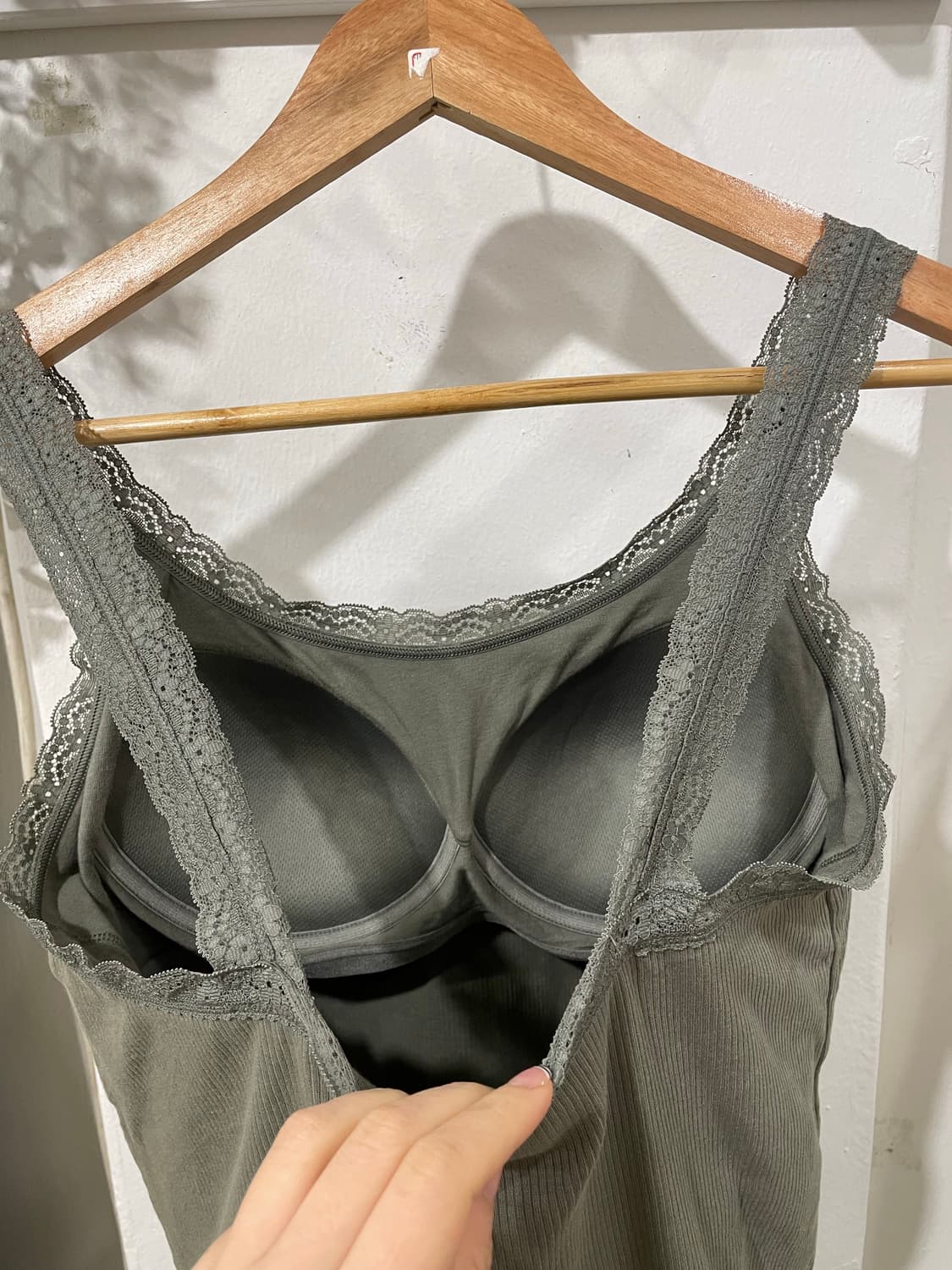 Olive Lace Padded Cami 상품이미지7