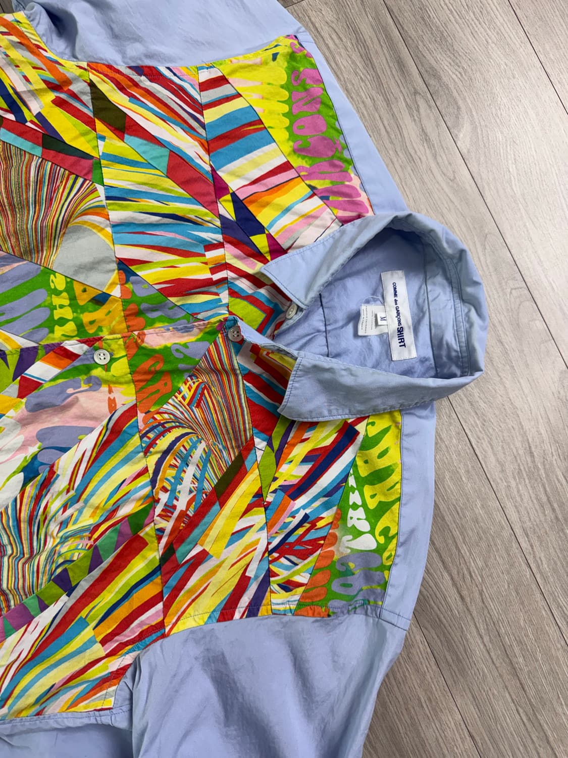 꼼데가르송 패치워크 반팔 셔츠 상품이미지9