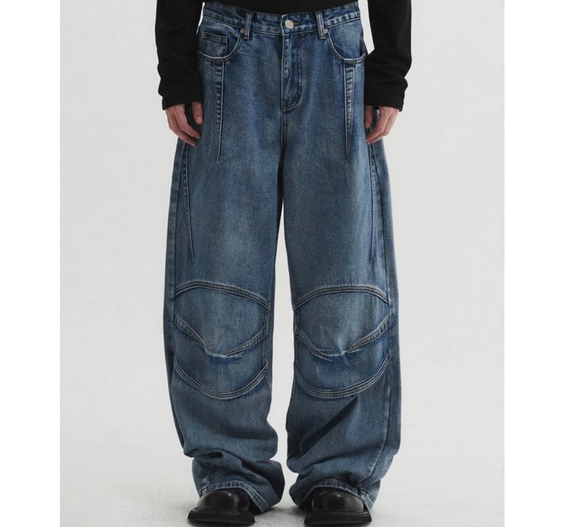 DNSR 다트 와이드 데님팬츠 디앤써 상품이미지1