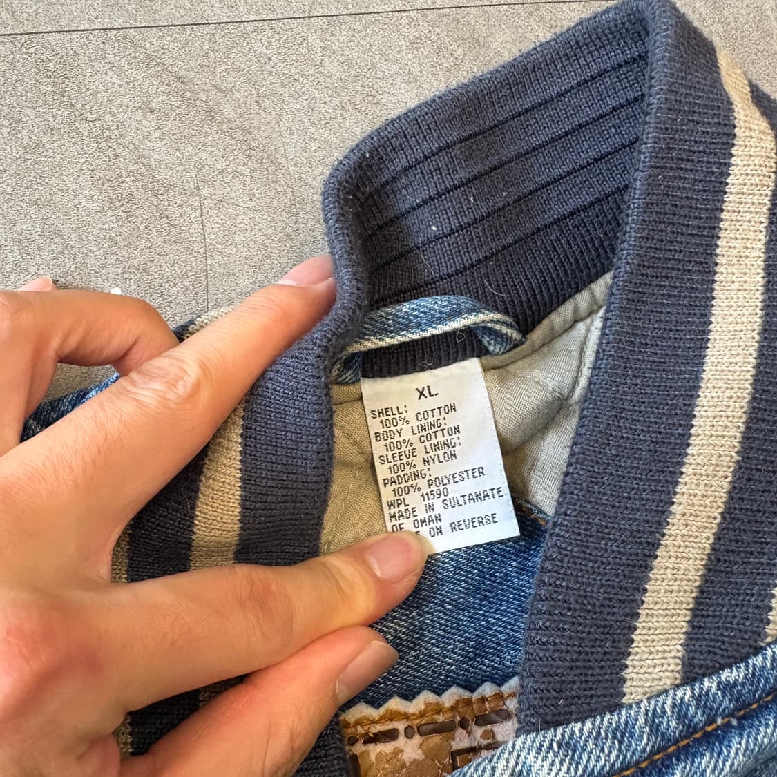 빈티지 데님 베이스볼 자켓 상품이미지7