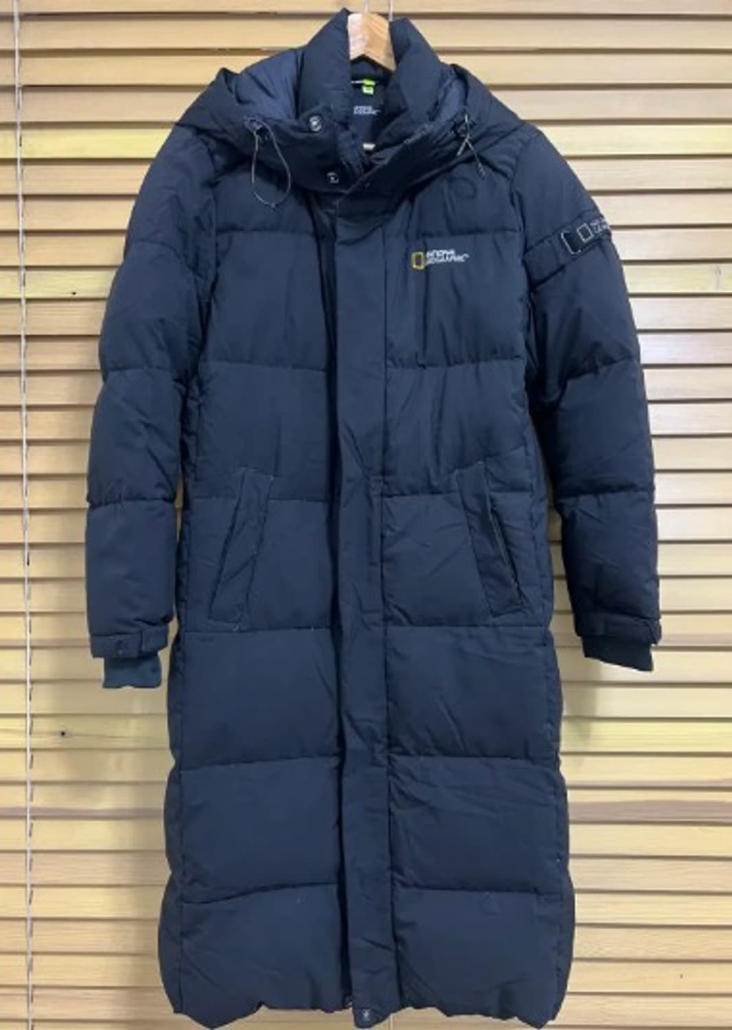 내셔널지오그래픽 남여공용 블랙 덕다운패딩점퍼 후드롱패딩점퍼 90(S) 상품이미지2