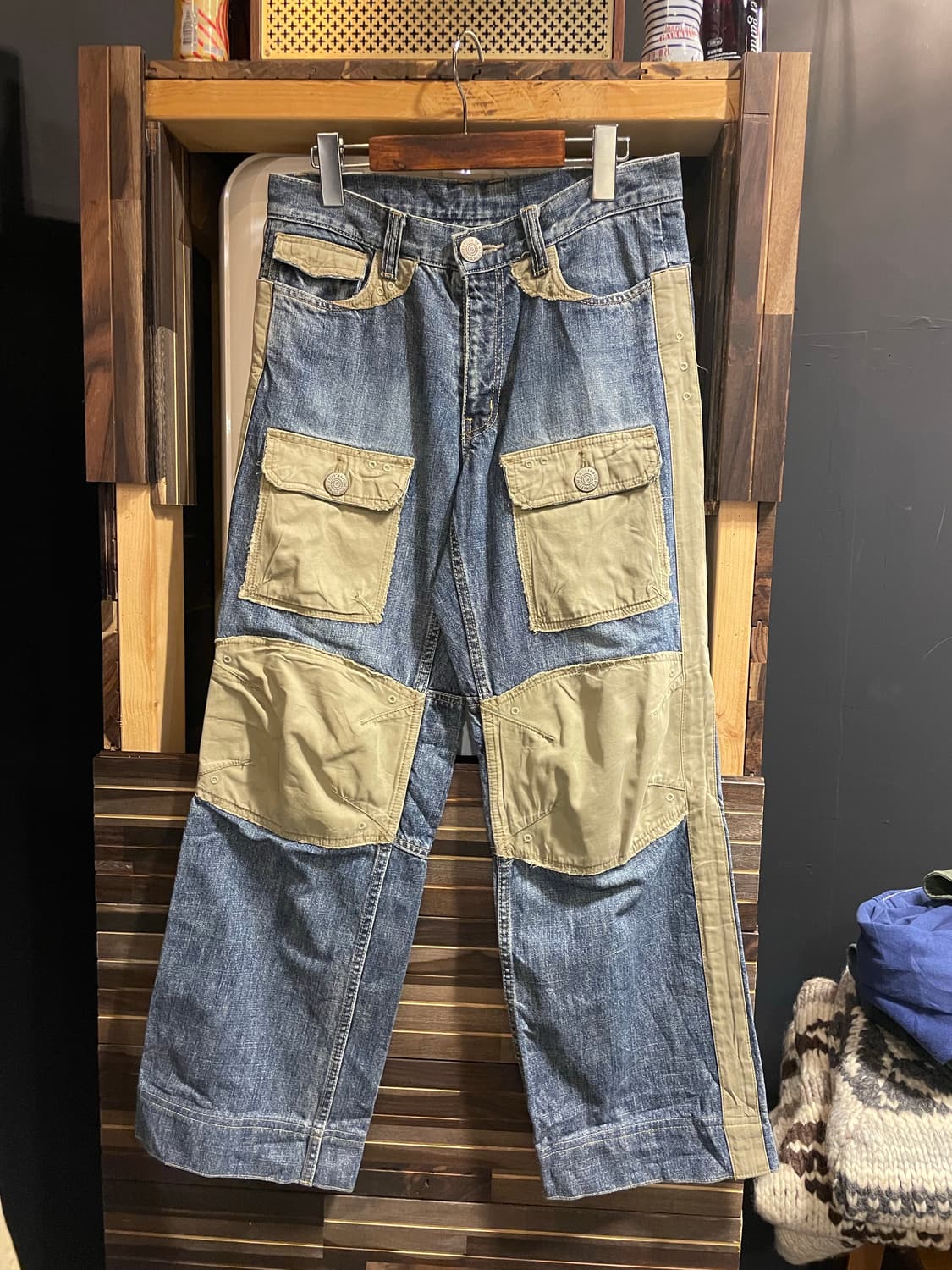 꼼사드모드 패치워크 데님팬츠 상품이미지1