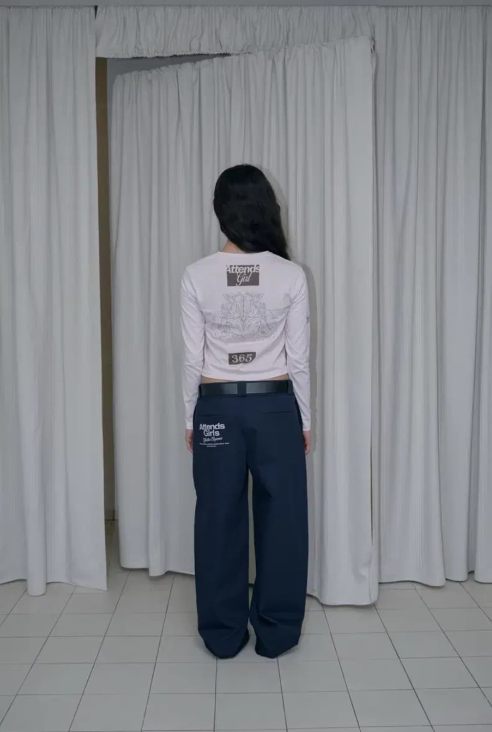새상품) 어텐즈 girls chino pants 팬츠 네이비 상품이미지3