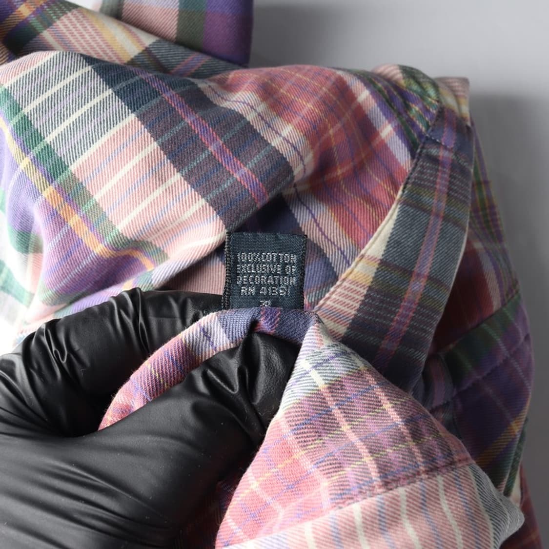 폴로 랄프로렌 멀티 체크 리폼 크롭 셔츠 M 상품이미지6