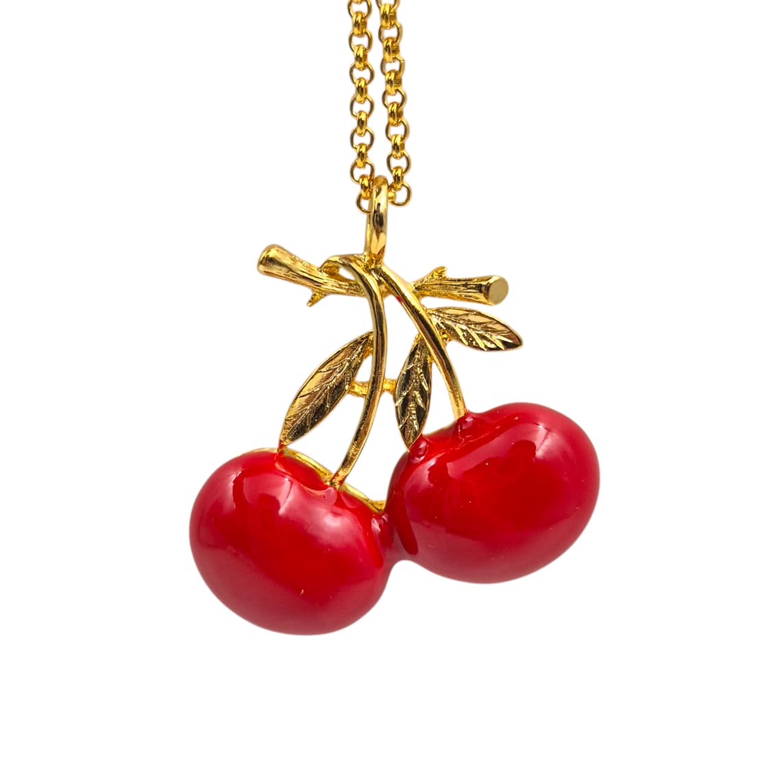 90s 미국 케네스제이 레인 빅 체리 목걸이 상품이미지1