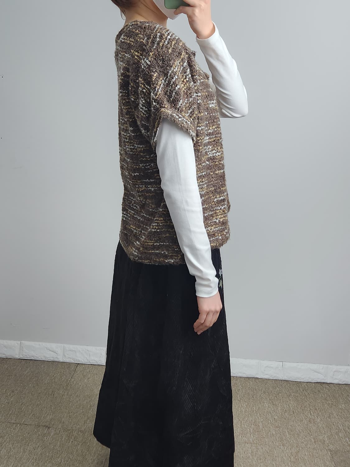 반소매 믹스 니트 상품이미지3