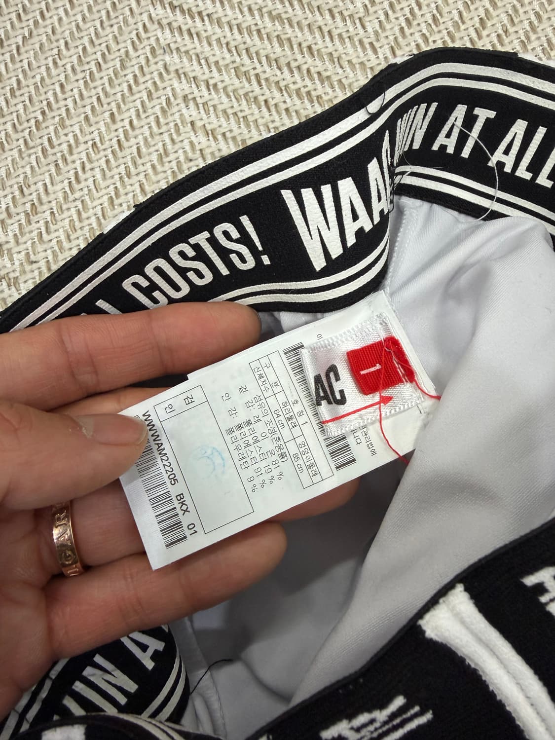 정품) WAAC 왁골프 22ss 올오버 로고 니삭스 스커트 1 상품이미지7