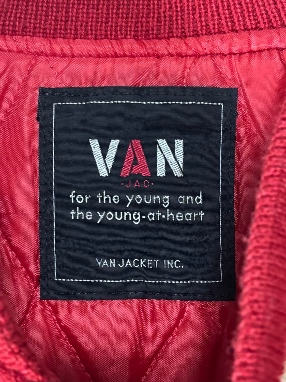 80s 빈티지 VAN JAC 마이클잭슨 바시티자켓 레드 가죽자켓 상품이미지10