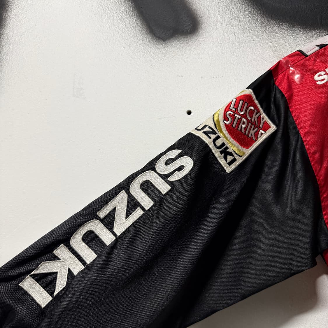 스즈키 올드스쿨 럭키스트라이크 스폰 멀티 패치 레이싱 자켓 상품이미지4