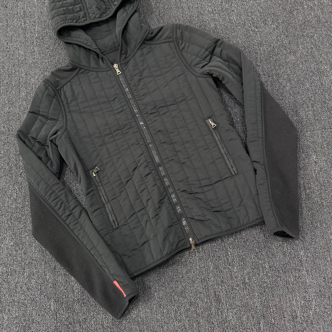 00s 프라다 플리스 퀼팅 후드 집업  상품이미지3