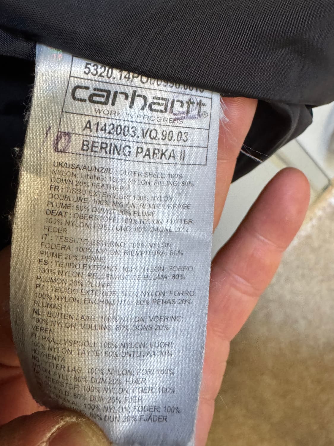 칼하트 WIP 베링 파카 II 네이비 M 상품이미지6