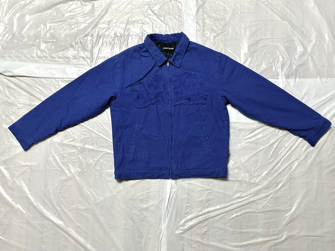 예스아이씨 트라이벌 퀄팅 워크 자켓 블루 S사이즈 상품이미지2