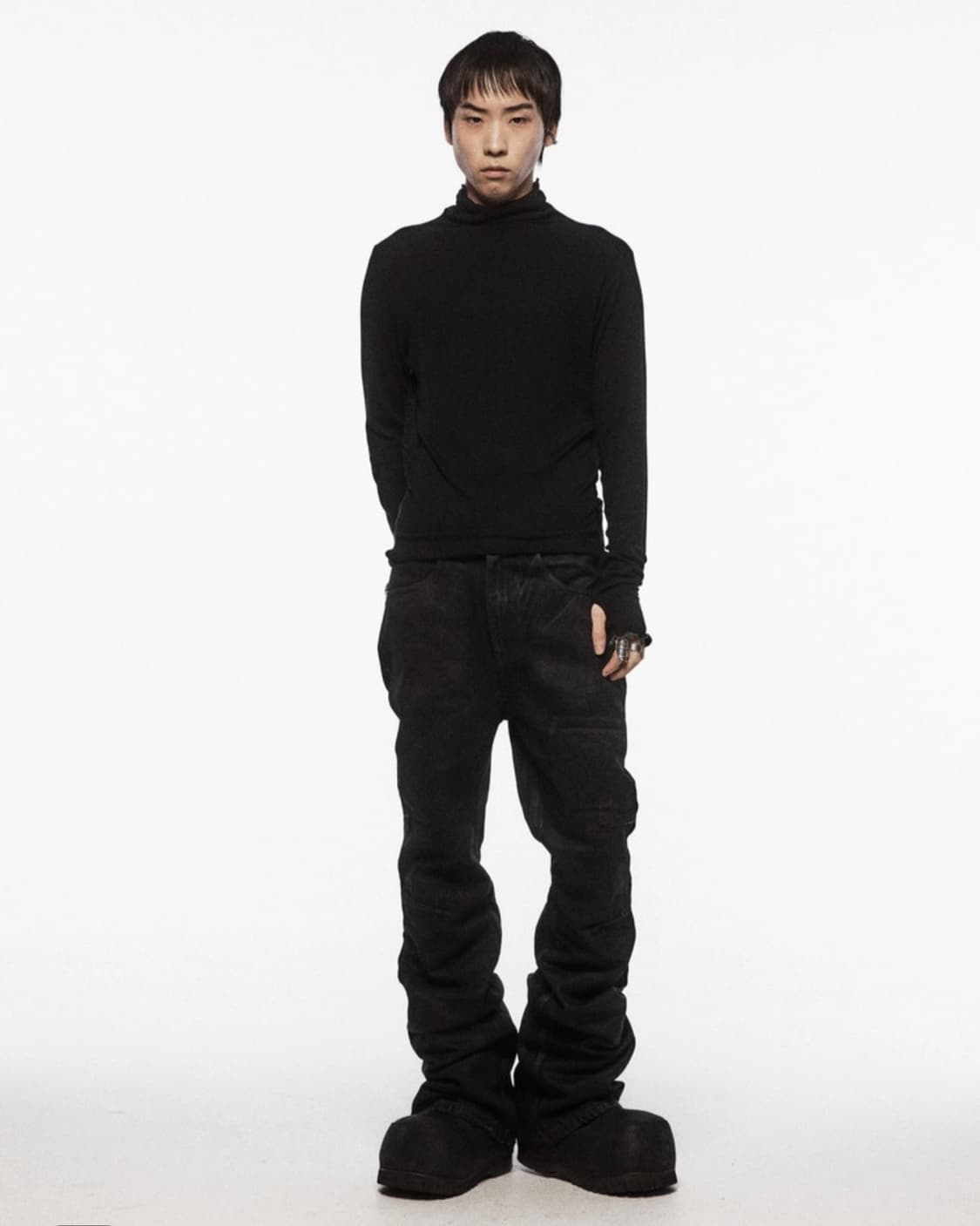 Waxed flare denim pants 상품이미지3