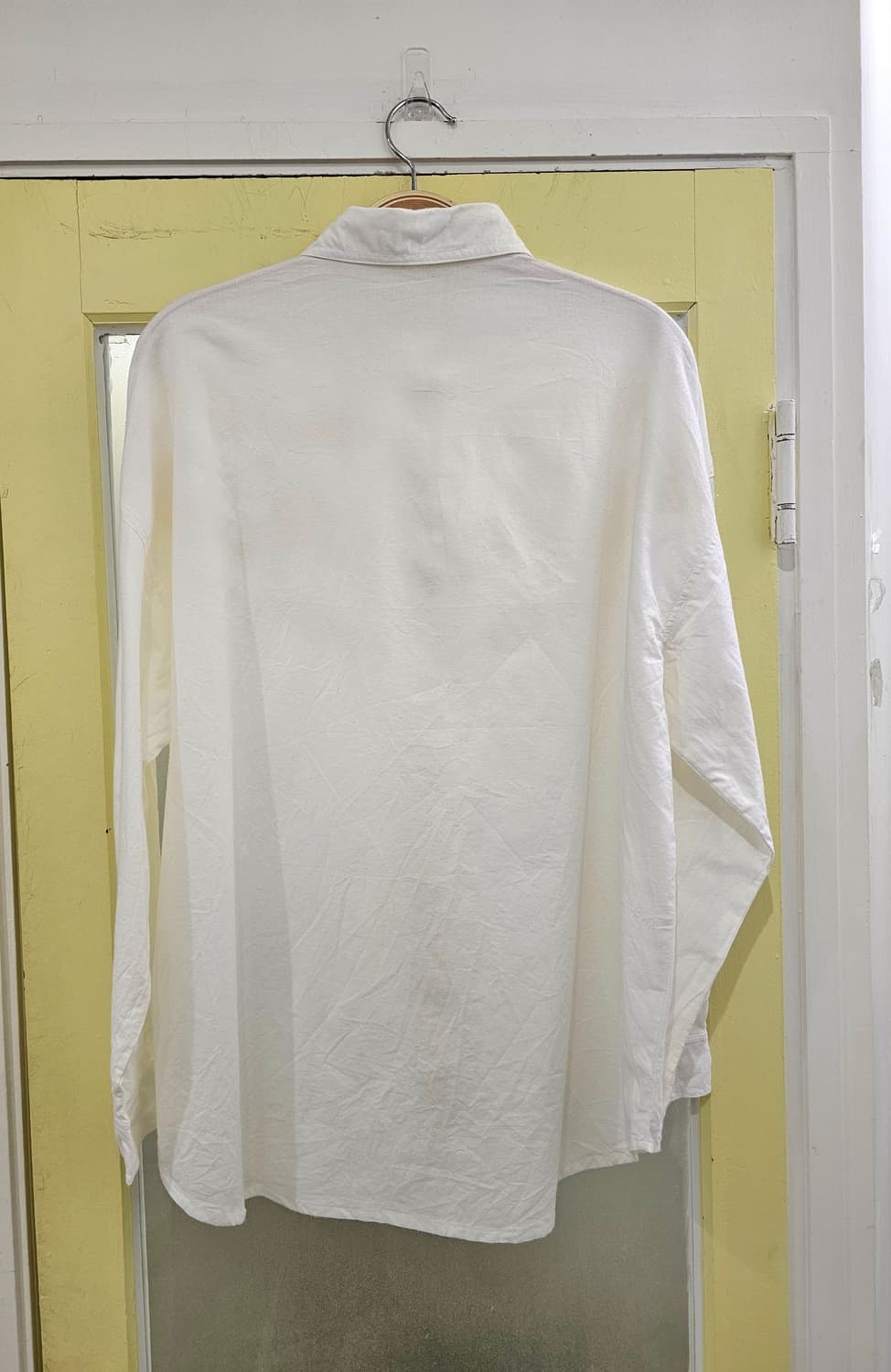 90's QPS 아이보리 자수 셔츠 상품이미지4