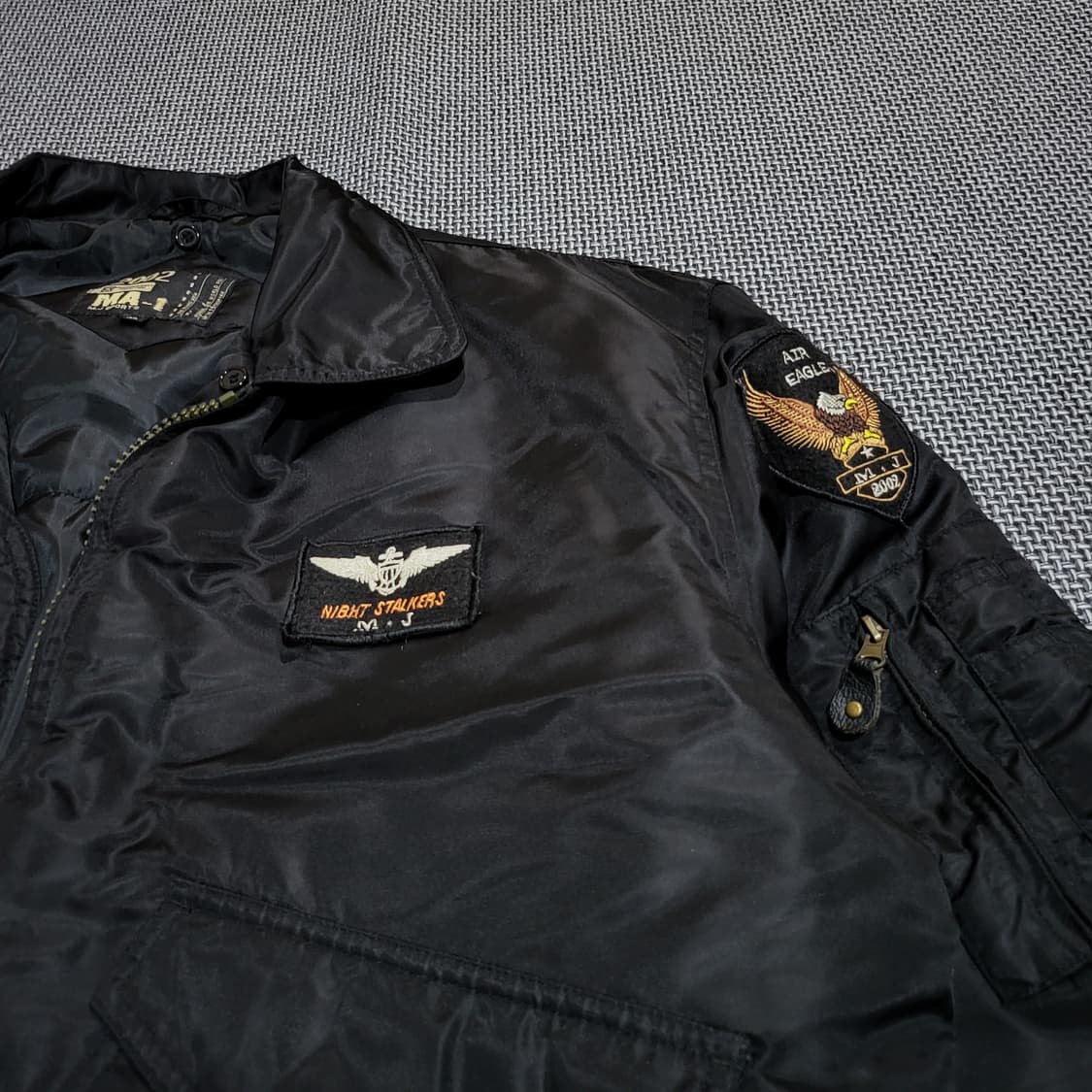 빈티지 2002 밀리터리 와펜 ma-1 항공 점퍼 (XL) 상품이미지4