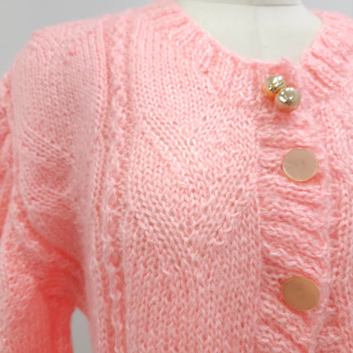 베이비핑크 꽈베기 겨울 가디건 상품이미지7