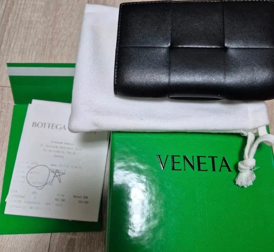 보테가 베네타 카세트 비즈니스 카드 케이스 블랙 상품이미지1