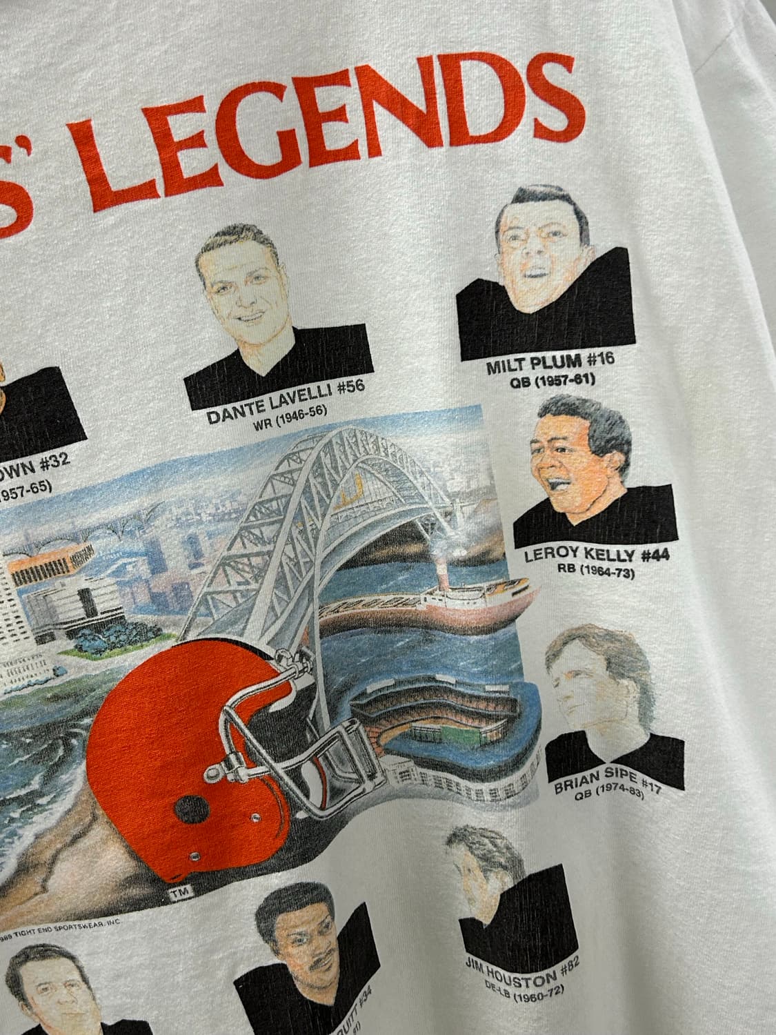 80s-90s 클리블랜드 브라운스 레전드 프린트 티 상품이미지3