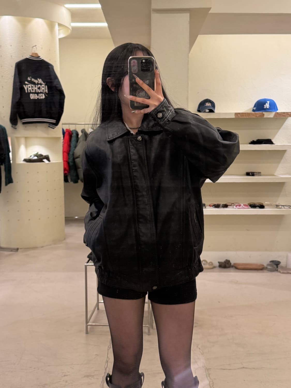 반투어 빈티지 레더 블루종 자켓 U903 상품이미지1