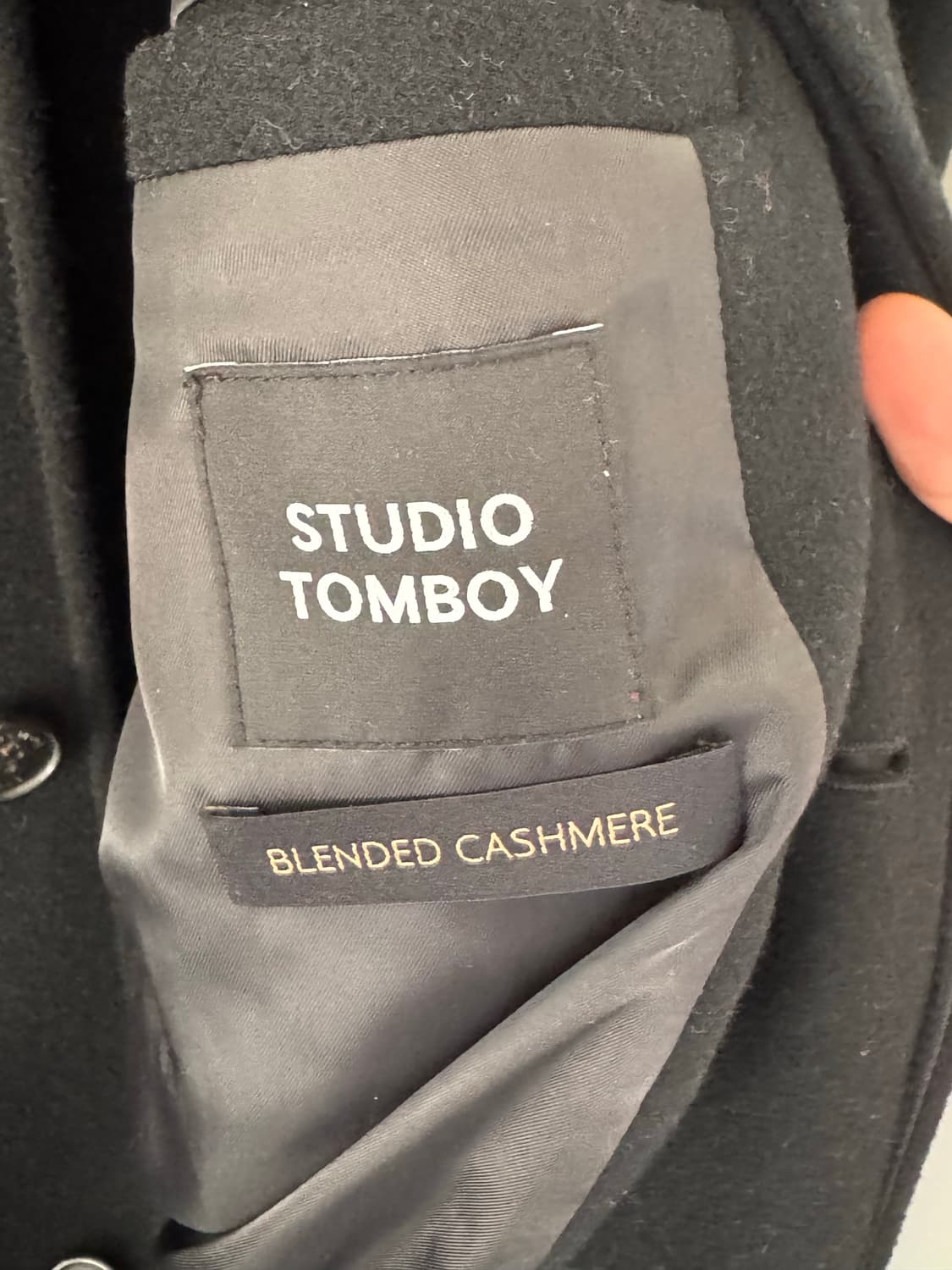 스튜디오 톰보이 레글런 발마칸 코트 블랙 L 상품이미지6