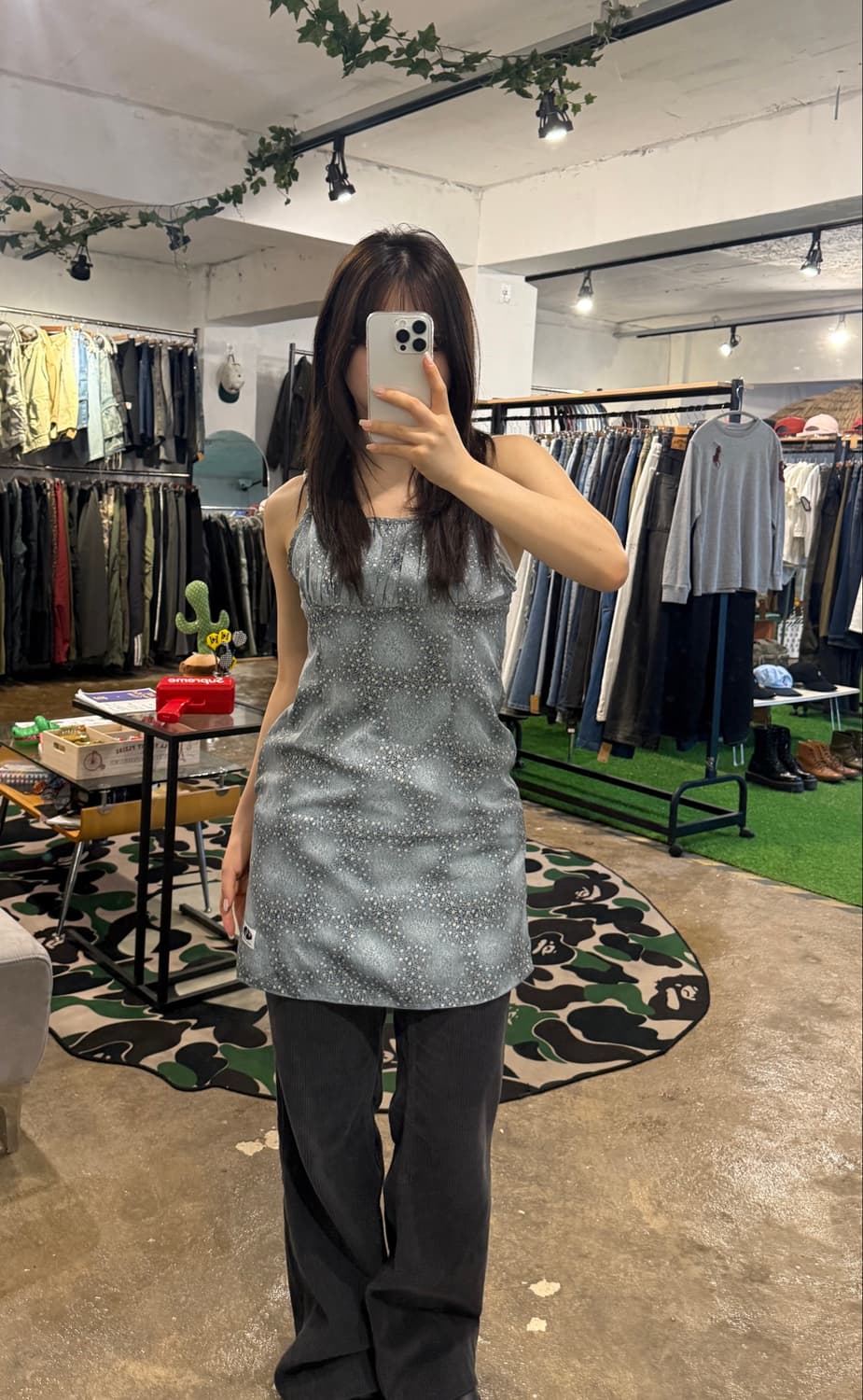 스컬프터 y2k 플라워 셔링 드레스 상품이미지2