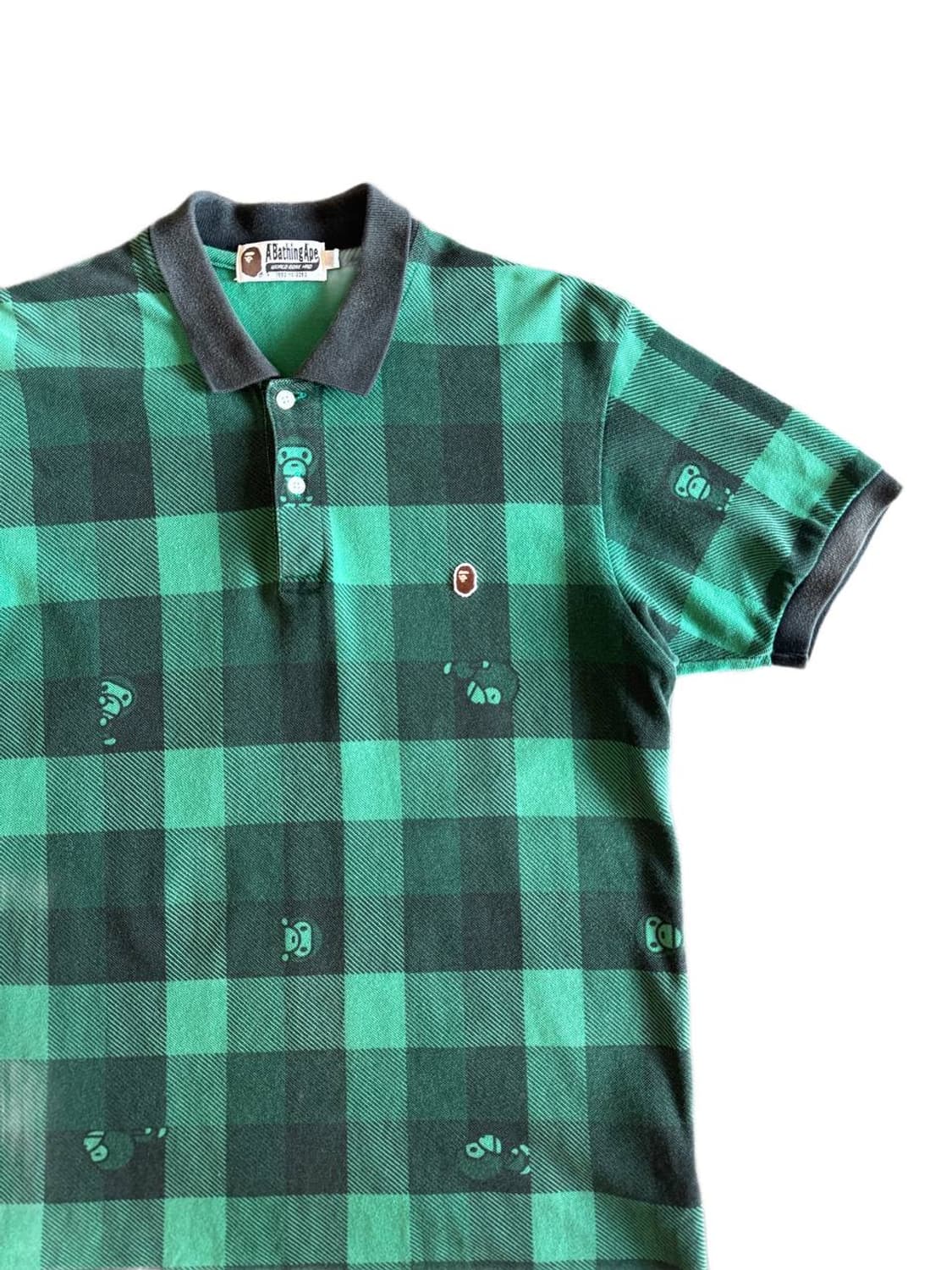 베이프 체크 반팔 폴로셔츠 상품이미지3