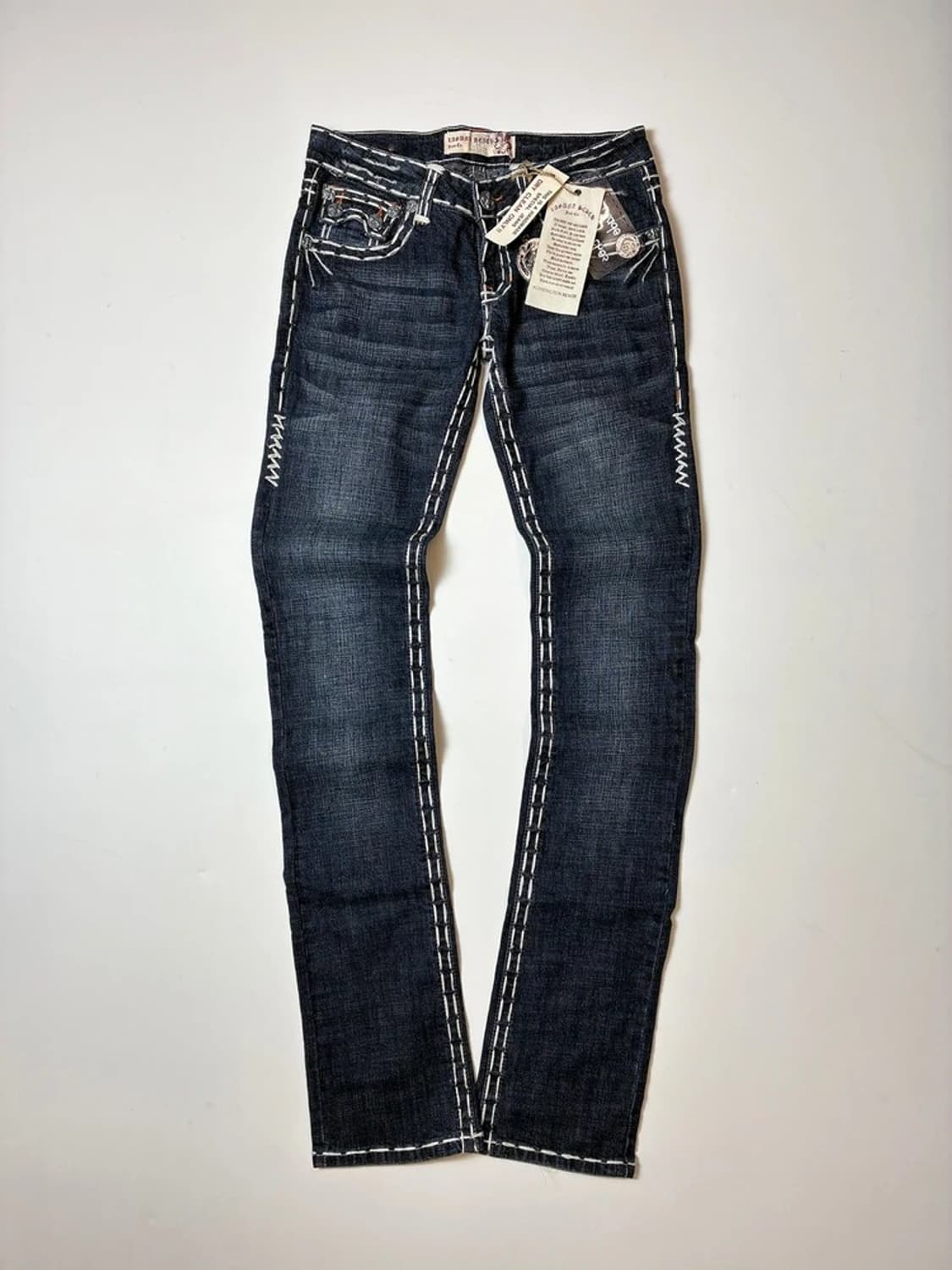 라구나비치00'sY2K 펑크데드스탁스컬 자수데님팬츠PN88308831 상품이미지3