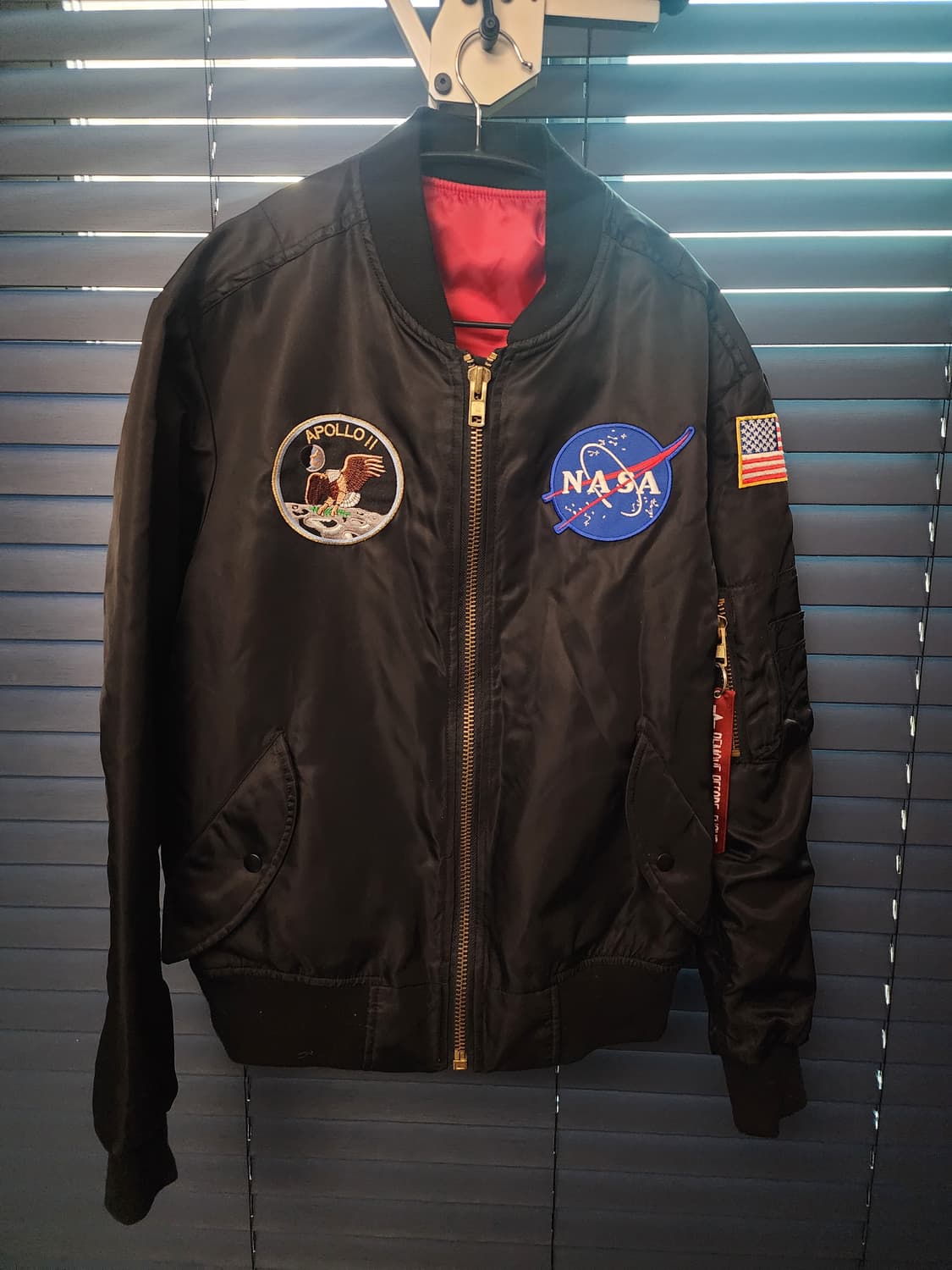 알파인더스트리 NASA MA-1 항공점퍼 블랙 상품이미지1