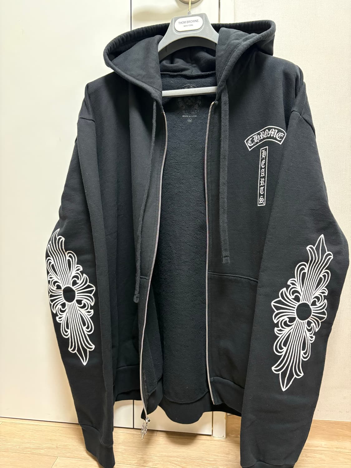 (XL) 크롬하츠 홀스슈 티바로고 후드집업 상품이미지1