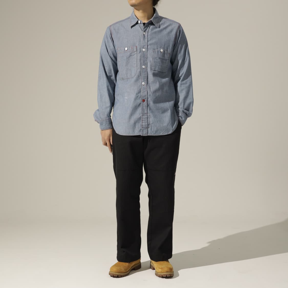 엔지니어드가먼츠 레드 스티치 샴브레이 셔츠 상품이미지2