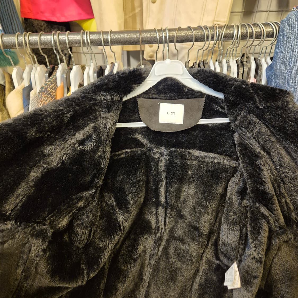 여성-55size 블랙 스웨이드 무스탕자켓  상품이미지6