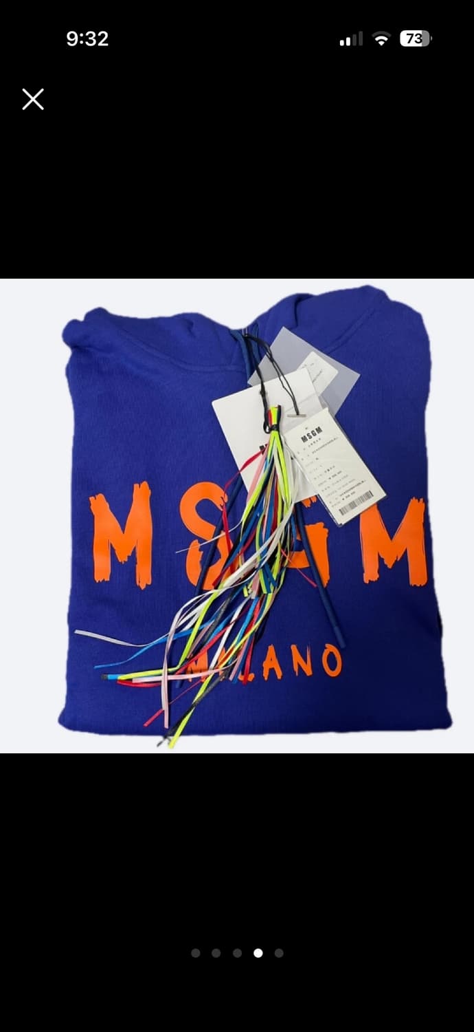 (새상품) MSGM 브러쉬 로고 후드티  상품이미지4