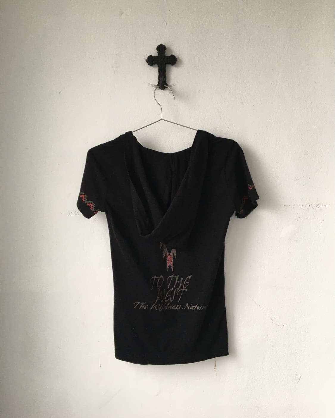 Navaho point lace up hood t shirt 상품이미지4