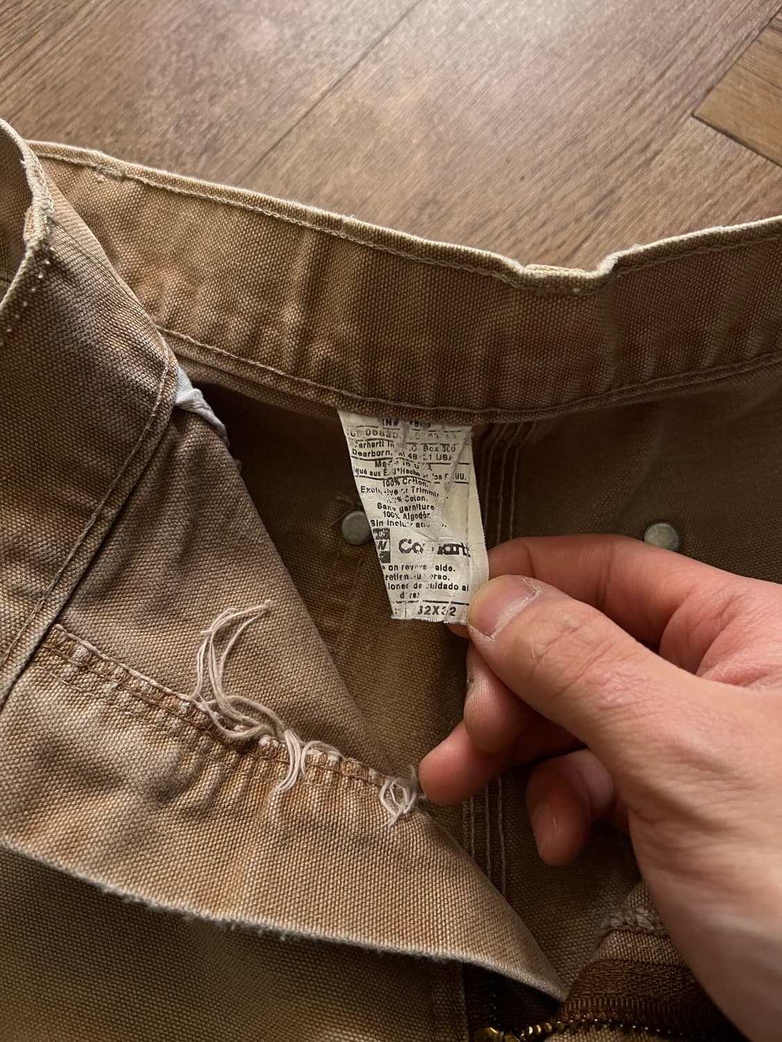 [32]칼하트 Made in USA 브라운 더블니 워크 팬츠 상품이미지6