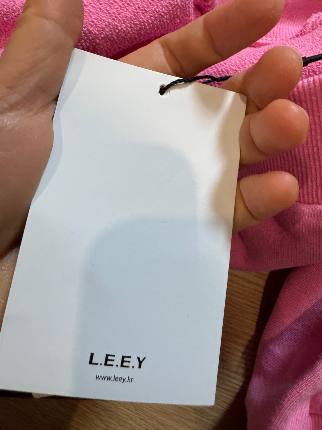 새상품 LEEY 오버사이즈 후디 핑크 상품이미지7