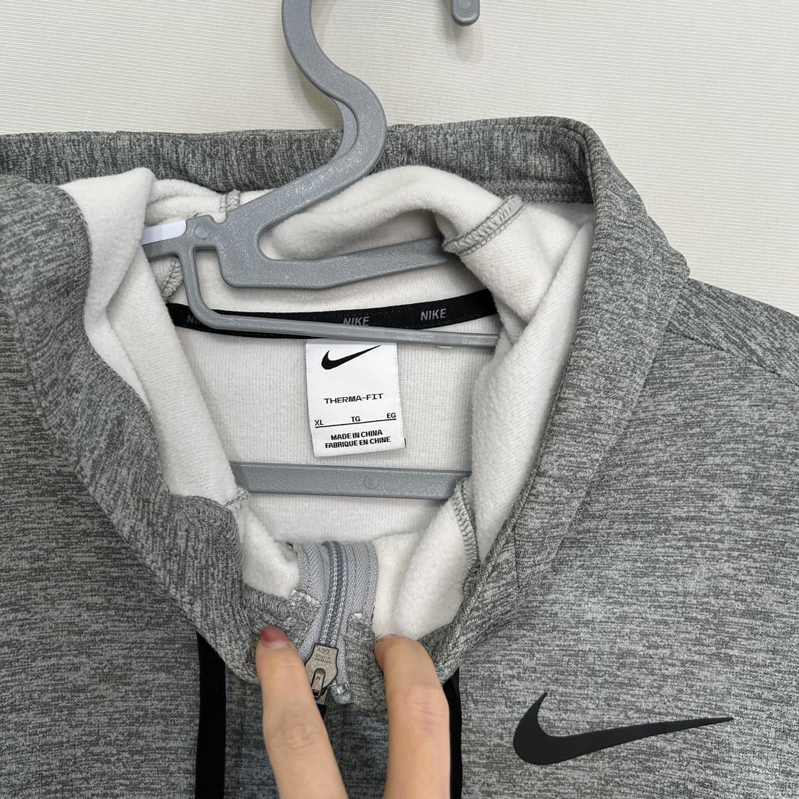 나이키 남성 기모 후드 집업 105 상태최상 상품이미지2