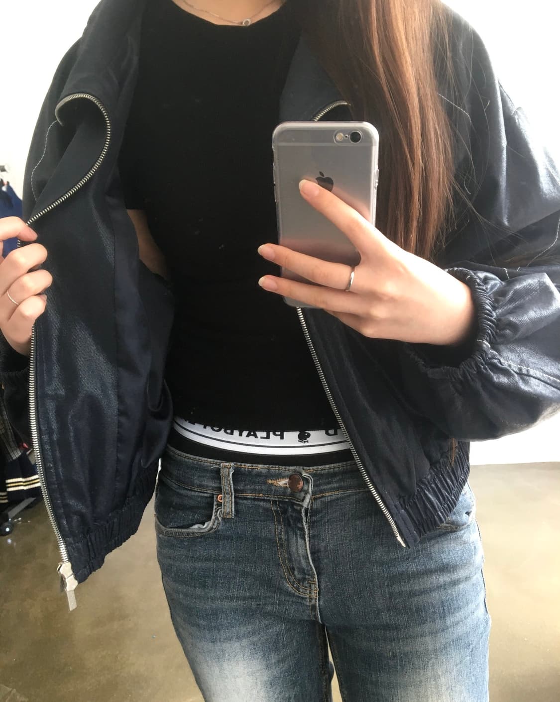 마뗑킴 네이비 블루종 자켓 M 상품이미지1