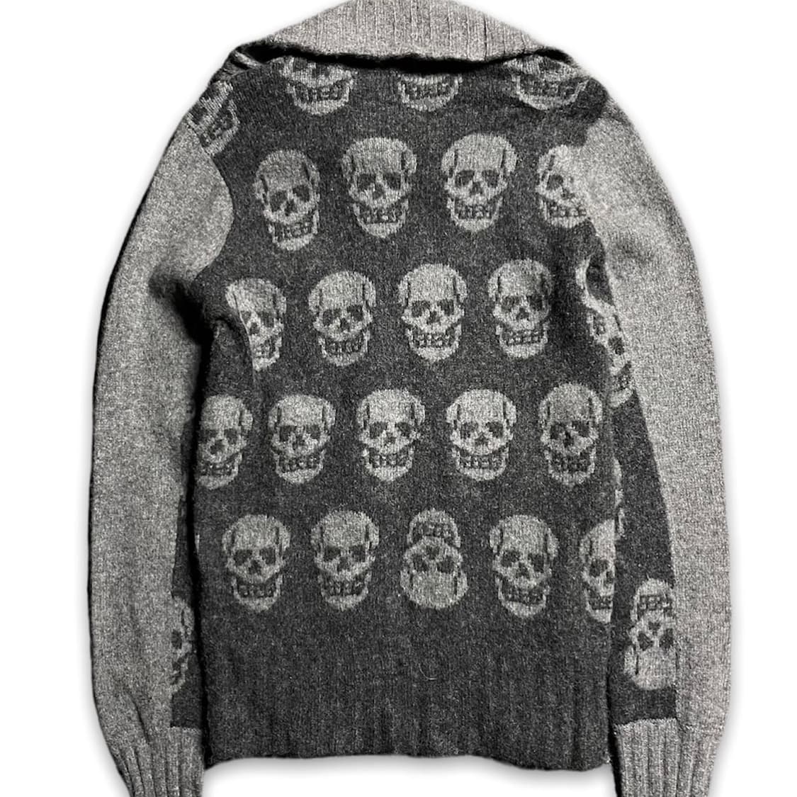 히스테릭 글래머 스컬 패턴 니트 집업 상품이미지2