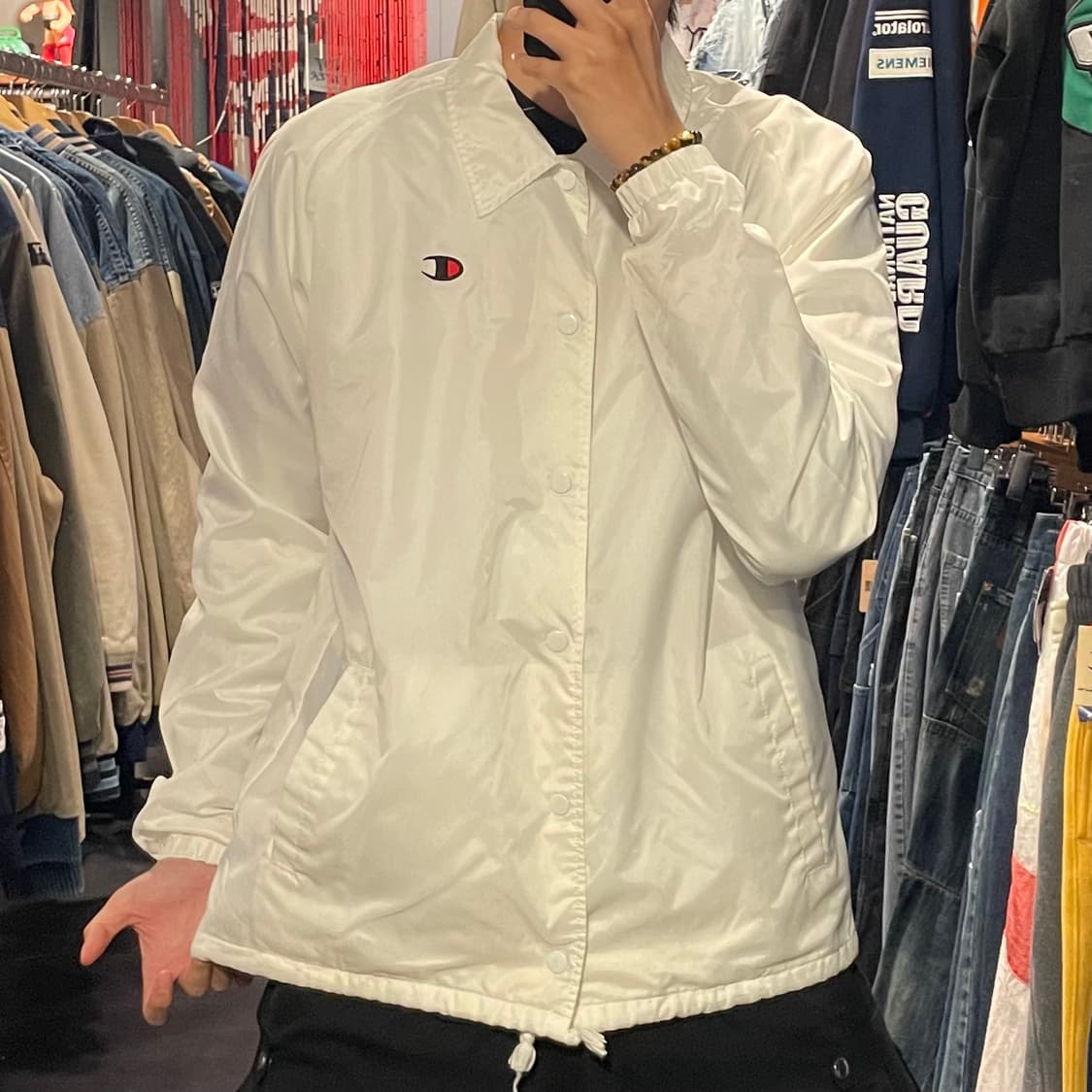 [IM] champion 챔피온 화이트 코치자켓 상품이미지3