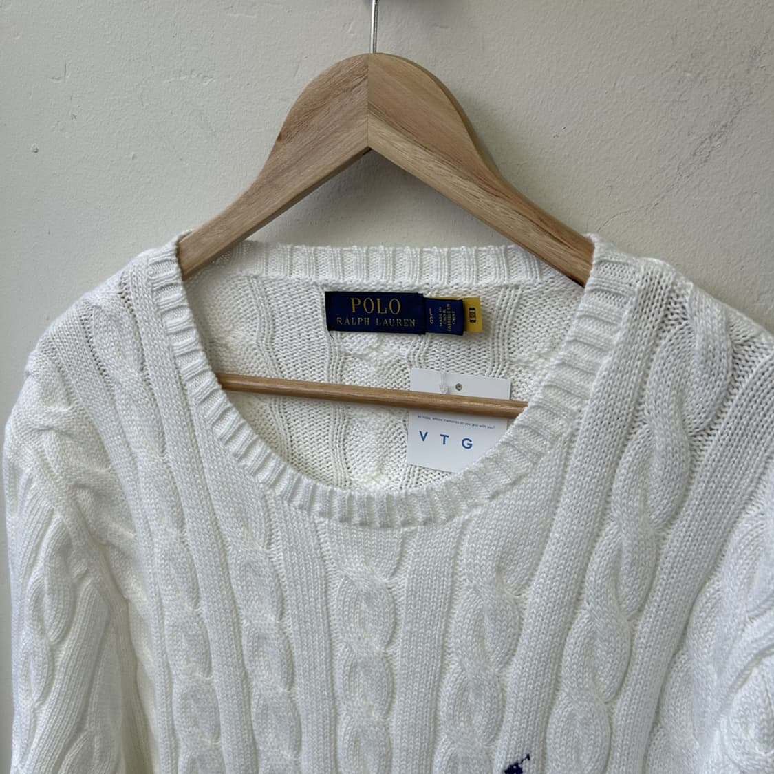 15600 - 폴로 랄프로렌 화이트 케이블 니트 상품이미지3