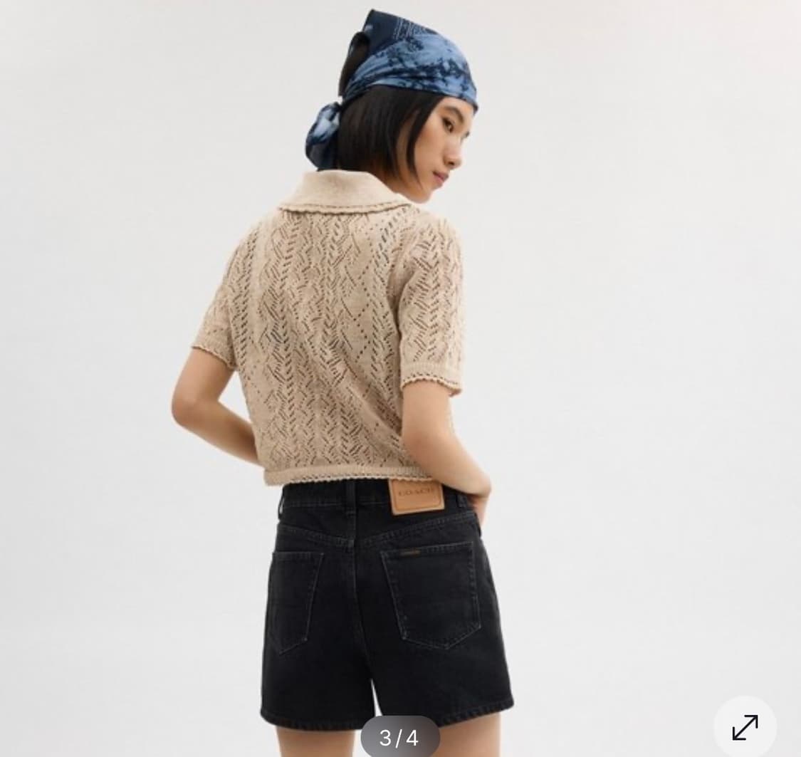  coach 코치 크롭 니트 폴로탑 새상품 상품이미지3