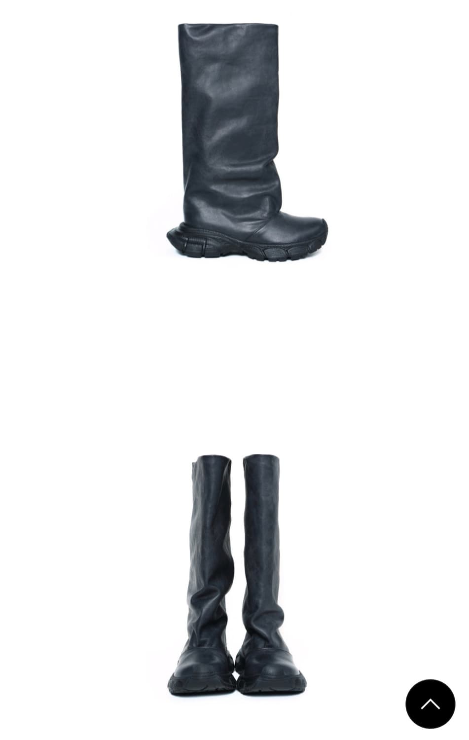 쓰리투에이티 그런지 레더 톨 부츠 블랙 240 상품이미지3