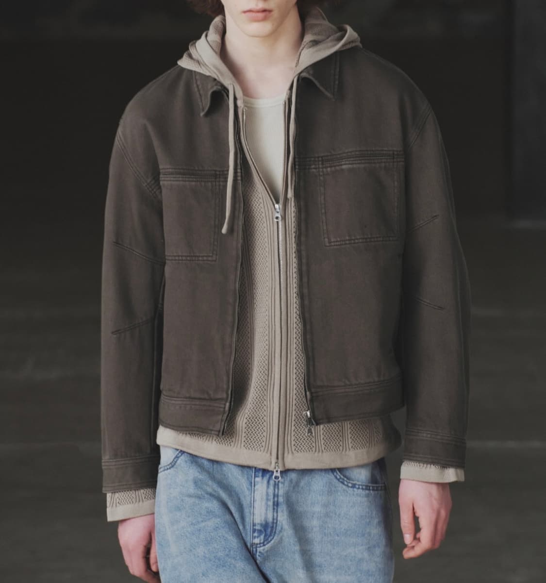인사일런스 데님 자켓 상품이미지1