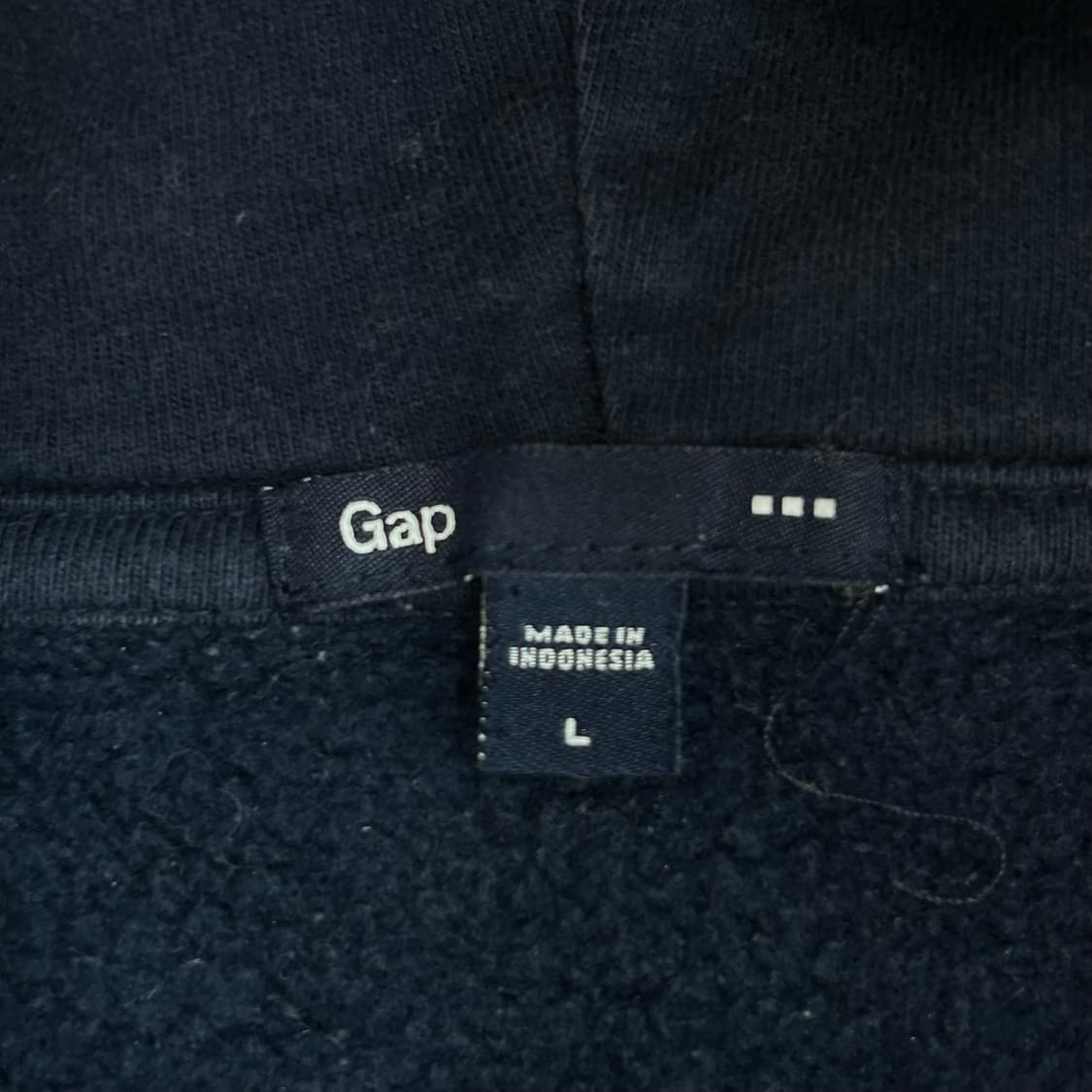 Gap 갭 그레이 후리스 로고 네이비 후드집업 상품이미지5