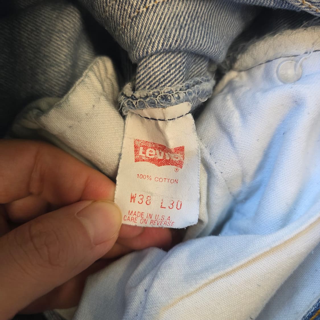 [W38L30]90s 리바이스 USA 501XX 데님팬츠 상품이미지4