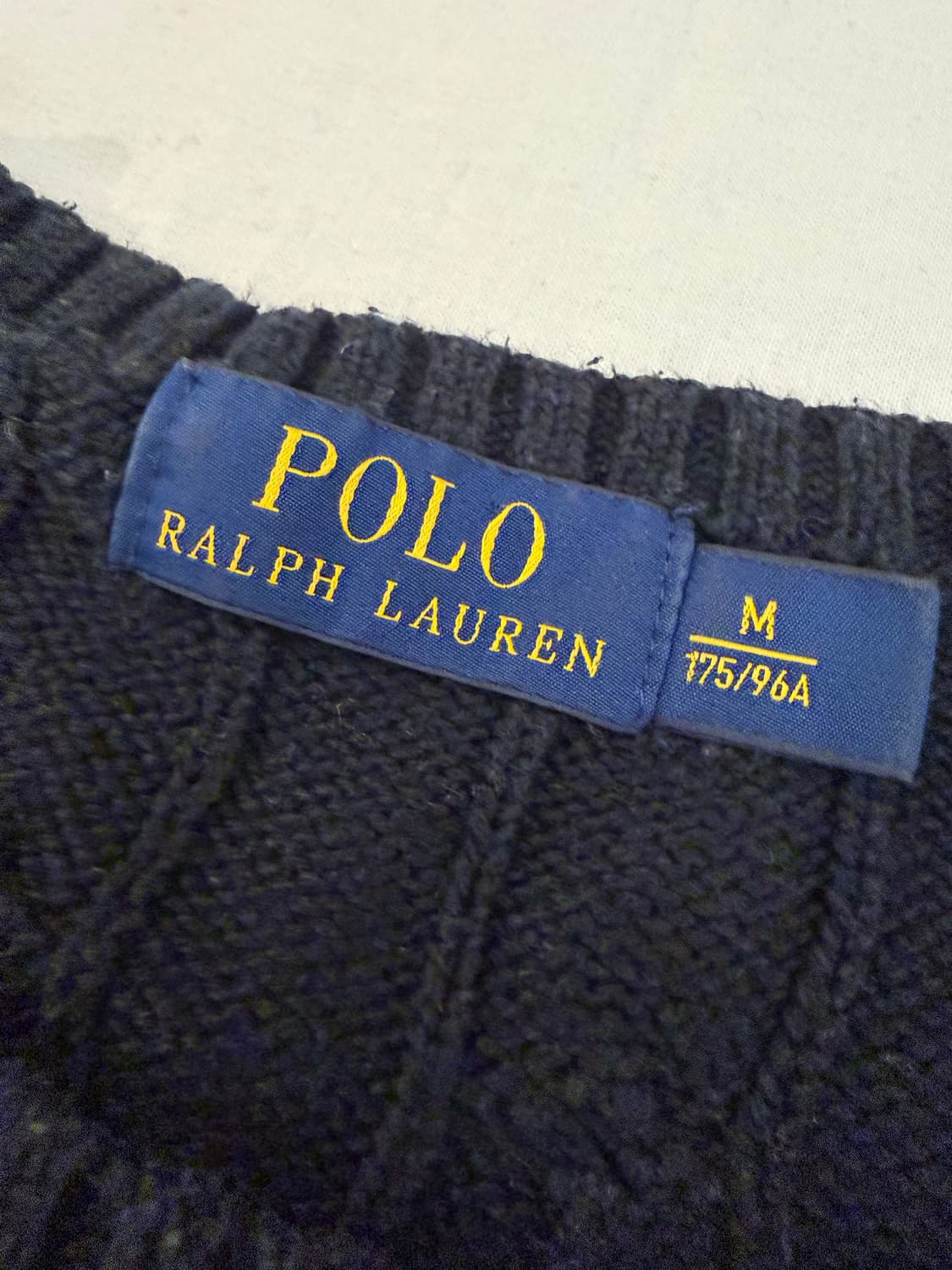 폴로 랄프로렌 케이블 꽈배기 니트 블랙 레드 상품이미지3