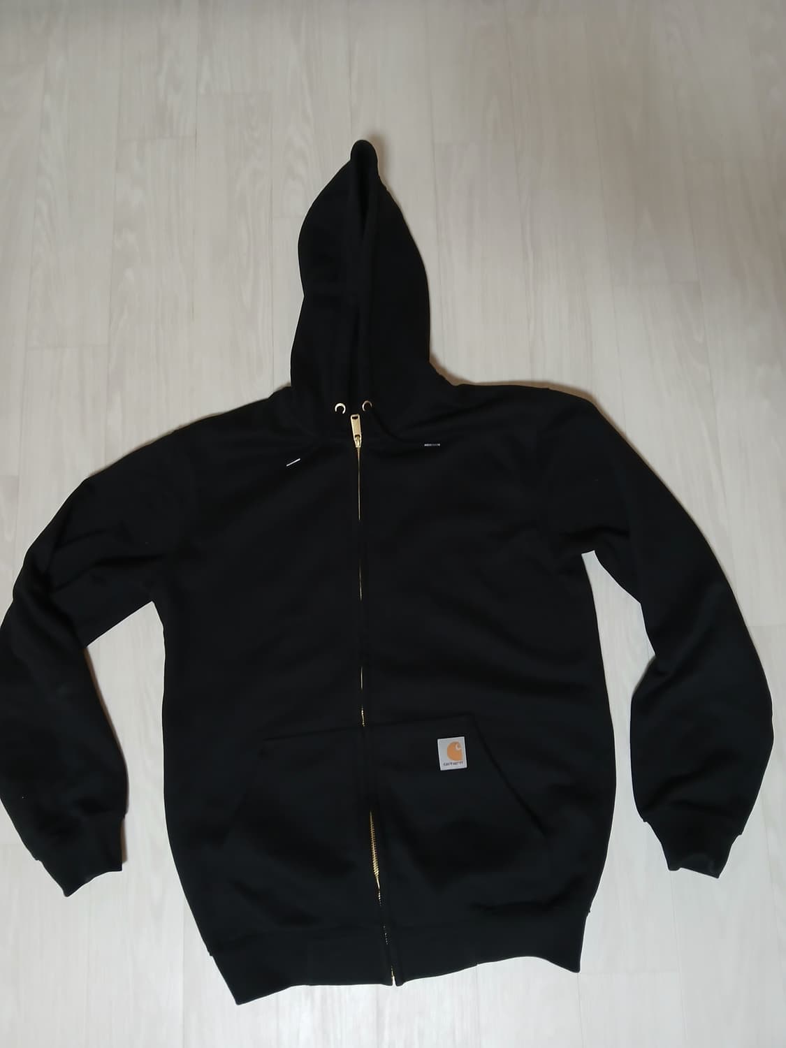 칼하트 루즈 핏 미드웨이트 레귤러 풀 집 스웨트셔츠 블랙 상품이미지1