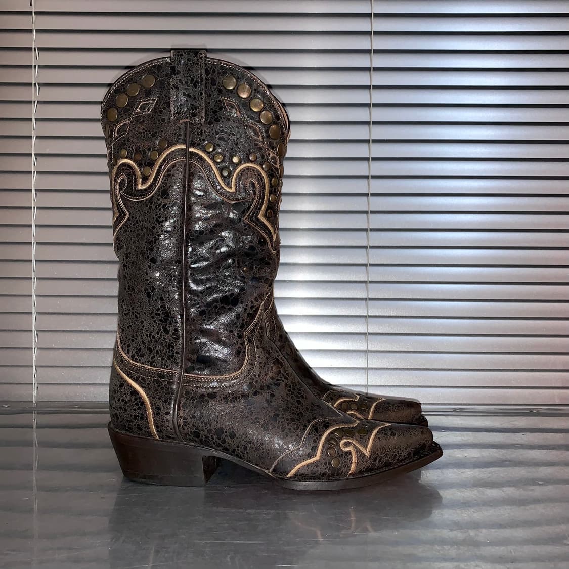 00s 로킨 가죽 스터드 웨스턴 부츠 상품이미지5