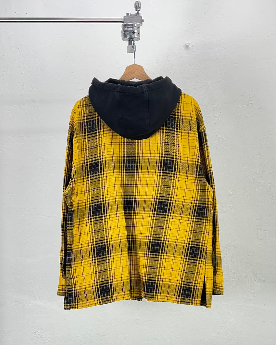 디키즈 블랙 옐로우 플란넬 롱 슬리브 후디 더블 포켓 셔츠 자켓 상품이미지6